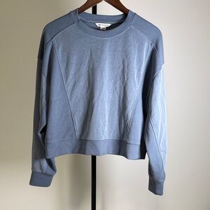 Athleta Seasoft Rib Crewneck Sweatshirt - Blue - Size M